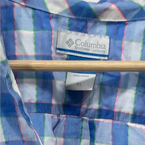 Columbia Women’s PFG cotton fishing shirt, blue and white checked pattern - XL - Picture 3 of 10
